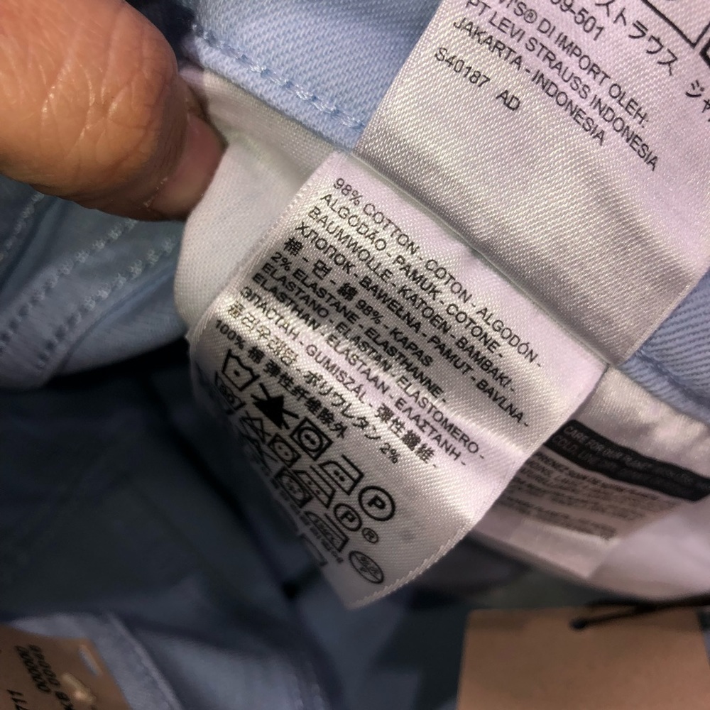 Levis NWT! Demi Curve Classic Rise Straight Leg Soft Blue Pant Size 12/31 - Picture 9 of 12
